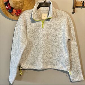 NWT Thread & Supply Oversized Ivory/Neon pullover. Sz XS.